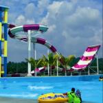 Outdoor Commercial Swimming Pool Kids Fiberglass Water Slide for sale