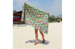 China Screen Print Logo Microfiber Beach Towel With Custom Pattern supplier