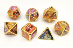 China Metal Polished Custom Made Dice Sets , Gold Plated Beautiful Dice Set supplier