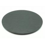 Black Round Slate Placemats Diameter 22cm Natural Surface Eco Friendly for sale