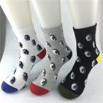 Antibacterial Fabrics Organic Cotton Socks , Black / Grey Bamboo Cotton Socks for sale