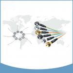 DIN1.5 Socket Gold Plated EEG Electrode Cap , Colorful EEG Cable for sale
