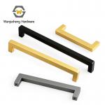 New Minimalist Stainless Steel square Handles Wardrobe Door Pulls Hardware Fittings for Furniture Drawers and Cabinets for sale