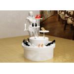 White Round Shape Shop Display Shelving White Color For Shoes Bags for sale