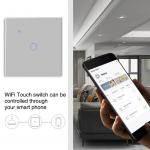 Smart WIFI Light Switch Grey 1 Gang Waterproof Fireproof Vioce Control