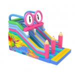 Clown Inflatable Slide With Elephant Theme For Children Fun Park for sale