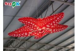 China Events Party Decorating Hanging 2m Red LED Inflatable Sea Star supplier