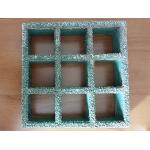 Green Fiber Glass Material 38*38*38mm Thickness Sanded Frp Grating Anti Slip Grille for sale