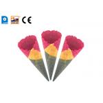 Ice Cream Cone Multicolor Wafer Cones 150mm Lenth With 26 ° Angle for sale
