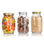 ODM 300ml 500ml 1000ml Wide Mouth Canning Jam Juice Glass Mason Jar for sale