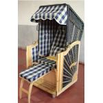 Outdoor Beach Yellow Roofed Wicker Beach Chair & Strandkorb , UV Resistant for sale