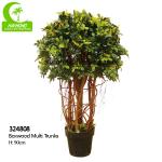lifelike 90cm Artificial Boxwood Topiary Outdoor With Multi Nature Trunk for sale