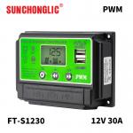 12V 24V 30 Amp Solar Charge Controller LCD Display 3P 5V 2A USB Portable for sale