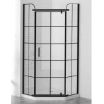 3/8in Thickness Grilled Pattern Glass Shower Cubicles Diversified Pivot Door Shower Enclosure for sale
