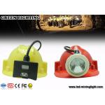 0.38M Cable White Color Coal Miners Headlamp , 8000 lux IP68 Miners Hard Hat Light for sale