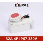 IEC Standard Industrial Power Socket Dampproof Mechanical Interlocking IP67 32A