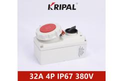 China IEC Standard Industrial Power Socket Dampproof Mechanical Interlocking IP67 32A supplier