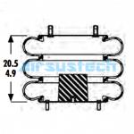 3B14-451 Customized Goodyear Suspension Spring 556-33-8-335 Rubber Bellow With High Shock Absorption for sale