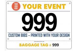 China Screen Printing Race Bib Numbers Rectangular Customized Colors supplier