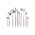 OEM ODM 4Pcs Matte Pink Stainless Steel Cutlery For Banquet for sale