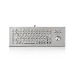 Custom Stainless Steel Inustrial Metal Compact Keyboard With Trackball Explosion Proof for sale