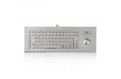 China Custom Stainless Steel Inustrial Metal Compact Keyboard With Trackball Explosion Proof supplier