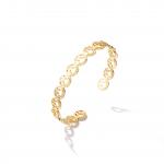 OEM 18k Gold Diamond Bangle Contemporary Gold Plated Adjustable Bracelet for sale