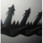 Black Power Coated Galvanized Steel Bird Odm Anti Climb Security Spikes