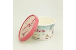 China Disposable Ice Cream Paper Cup With Lid Leakproof Custom Bowls 3oz 85ml supplier