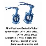 Pool Fountain Accessories Manual DN25 1 Inch Cast Iron Butterfly Valve for sale