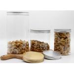 500ml Clear PET Plastic Candy Jars With Aluminum Lids And Screw Caps for sale