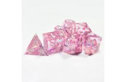 China Pink crystal Resin Boarding Dice Set Dragon and Dungeon supplier