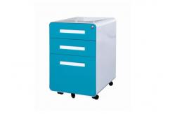 China Round Edge Ergonomic 3 Drawer Mobile Pedestal Storage Cabinet supplier