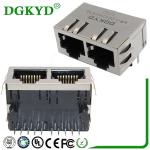 ODM/OEM factory KRJ-201QWDENL 1000BASE cat 6 dual port Gigabit Ethernet RJ45 Modular Jack Female for sale