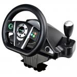 Dual Vibration Gaming Steering Wheel And Pedals , Usb Steering Wheel 270 Degree Rotation for sale
