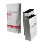 Wheat Flour Coconut Packaging Pinch Bottom Paper Bags Recycled With Logo Print for sale