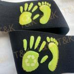 Printed Logo Plain Black Elastic Band Heat Transfer Silicone Brush for sale