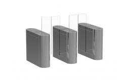 China Double Lane IP54 1.5m Flap sliding Barrier Turnstile AC220V supplier