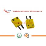 Yellow / Green Type K Thermocouple Wire Connectors Plug Mini Male Female for sale