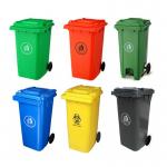 180L Outdoor Park Street Large Capacity Plastic Trash Can Oval Waste Bins Rectangular Pedal Bin with Lid for sale