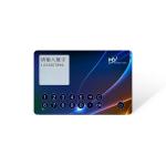 1.4mm Thickness OTP Smart Card 1.54 Screen Digital Buttons Magnetic Suction for sale