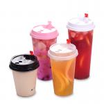 BPA Free 16oz Plastic Cups With Lids Straws 32oz Double Wall PP Drinking Cup for sale