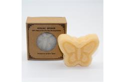China Custom Soft Butterfly Shape Face Konjac Sponge For Makeup Remover supplier
