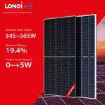 Half Cut Longi Solar Panel Mono Two Sided Solar Panel PERC 350W 355W 370W 375W 380W for sale