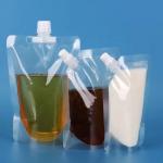 Custom Gravure Printing Stand Up Liquid Pouches Transparent Drink Juice Spout Pouch for sale