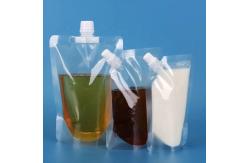 China Custom Gravure Printing Stand Up Liquid Pouches Transparent Drink Juice Spout Pouch supplier