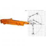Telescopic Boom For Excavator With Standard Bucket Hitachi Komatsu Yellow Red for sale