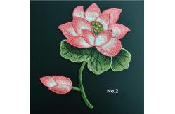 China Large Embroidered Flower Patches , Sew On Embroidered Appliques On Lace Fabric supplier