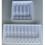 Pharmaceutical PET Ampoule Tray Customization 1ml 2ml 5ml 10m Water Injection Ampoule Tray PET Vacuum Forming Tray Customization for sale