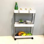 Lightweight Storage Trolley On Wheels , Detachable Slim Kitchen Carts for sale